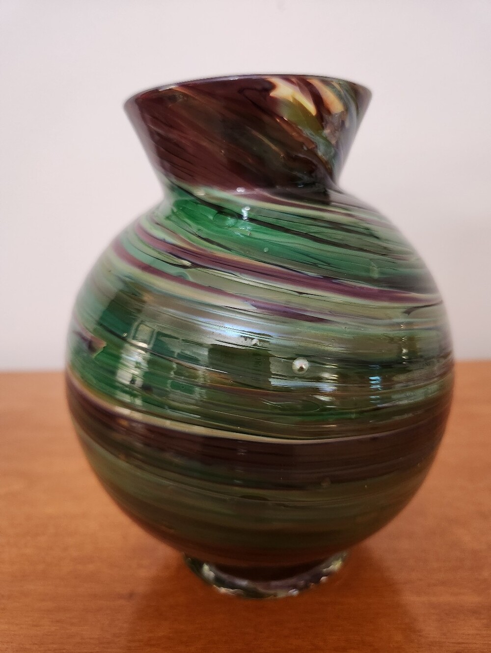 Studio Hand Blown Glass Vase - One Of A Kind